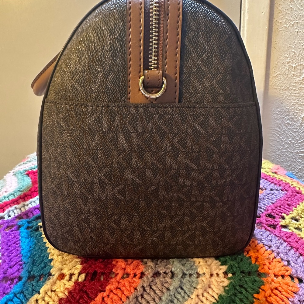 Michael Kors Brown Signature Satchel Handbag - Picture 3 of 7